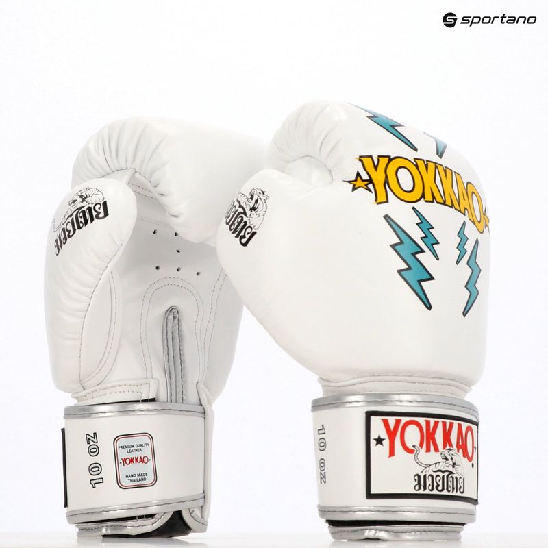 Guanti da boxe da uomo YOKKAO Stadium bianco 8
