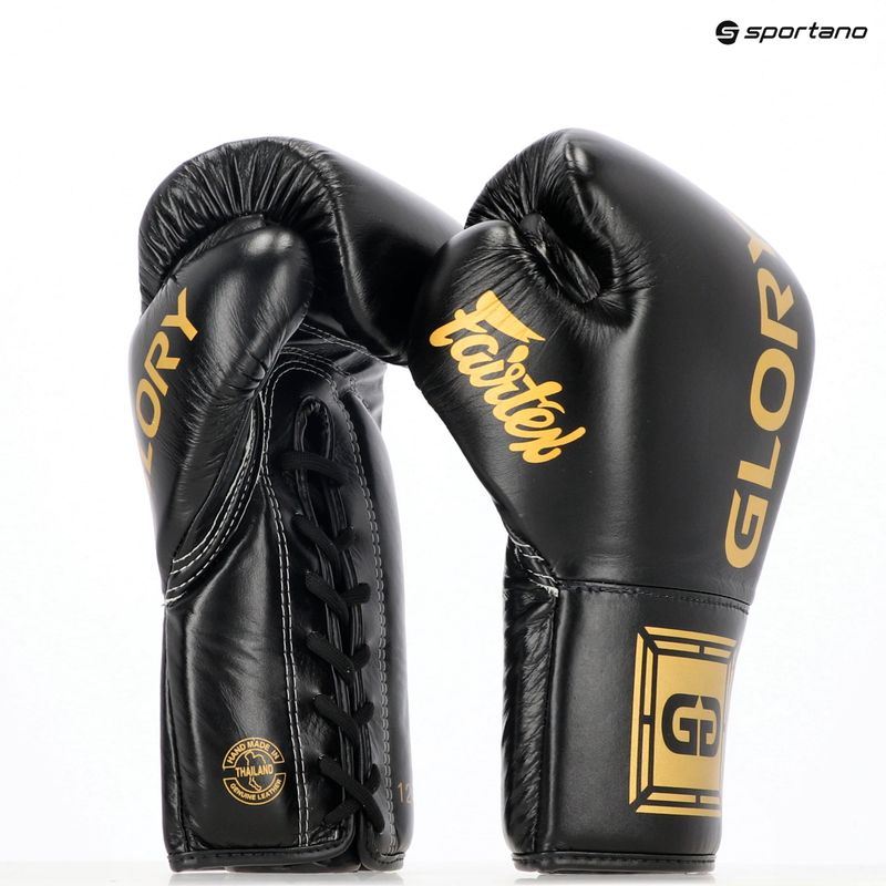 Guanti da boxe Fairtex Glory Competition Lace Up nero 8
