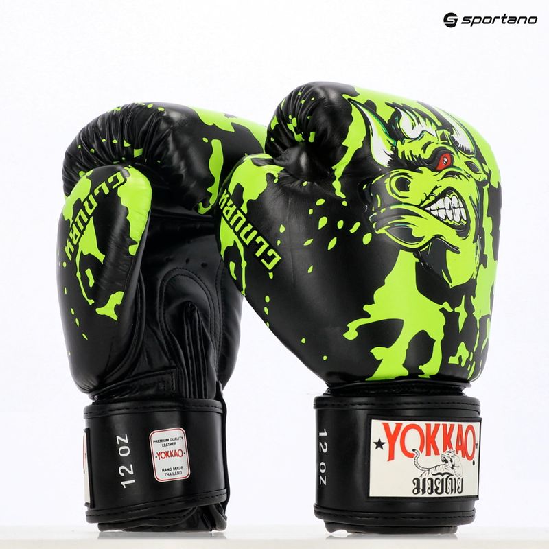 YOKKAO Guanti da boxe uomo Angry Bull nero 12