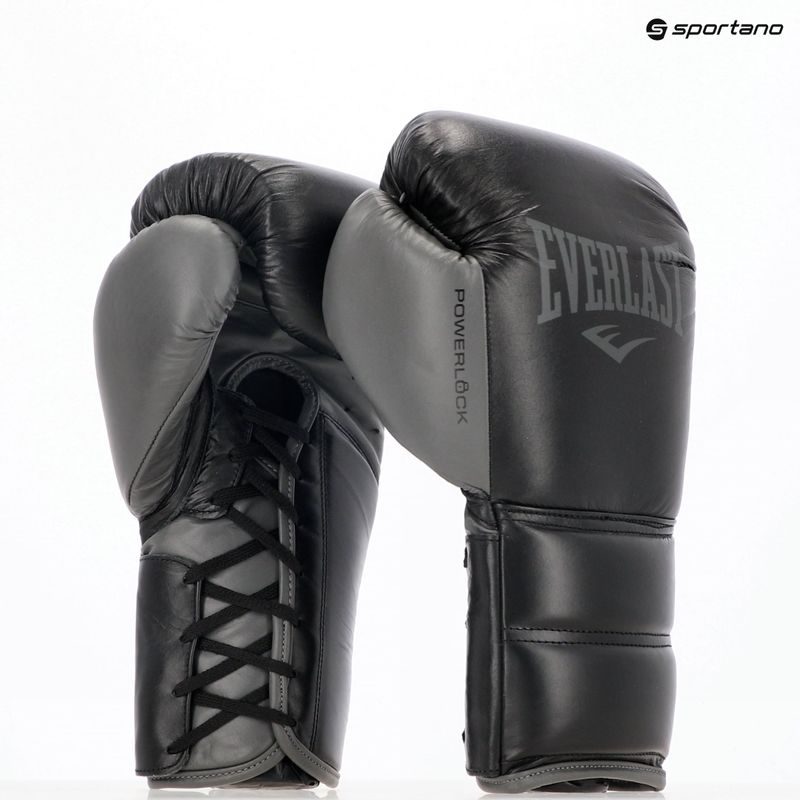 Everlast Powerlock 2 Laced Pro Training Guantoni da boxe neri 15