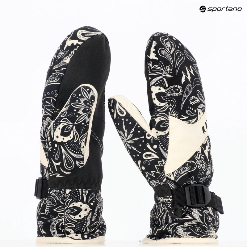 Guanti da snowboard da donna ROXY Jetty Mitt bandane nero vero 9