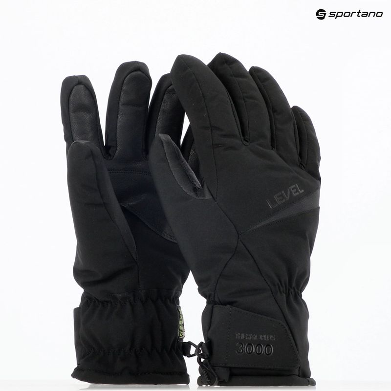 Guanti da sci da uomo Level Alpine nero 7