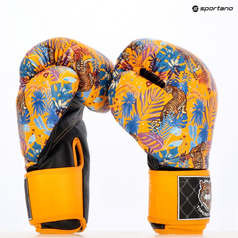 Guantoni da boxe Top King Boxing Wild Tiger nero/giallo 7