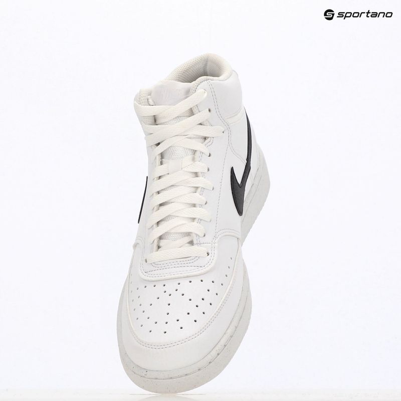 Nike Court Vision Mid Next Nature scarpe da uomo bianco/bianco/nero 9