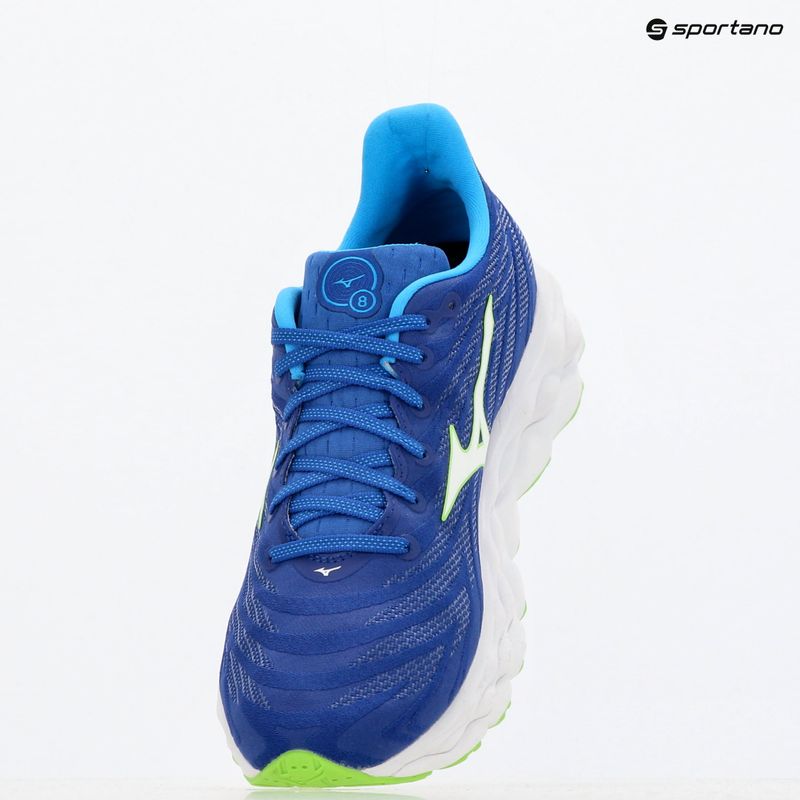 Scarpe da corsa da uomo Mizuno Wave Sky 8 reflex blu c/bianco/verde geck 9