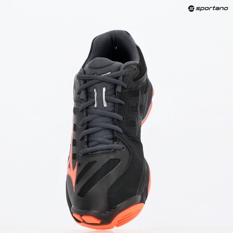 Scarpe da pallavolo Mizuno Wave Voltage 2 nero/fiamma neon/blu pavone 9