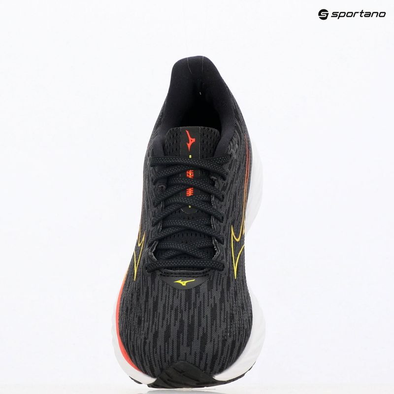 Scarpe da corsa da donna Mizuno Wave Rider 28 nero/primula serale/rosa rossa 9