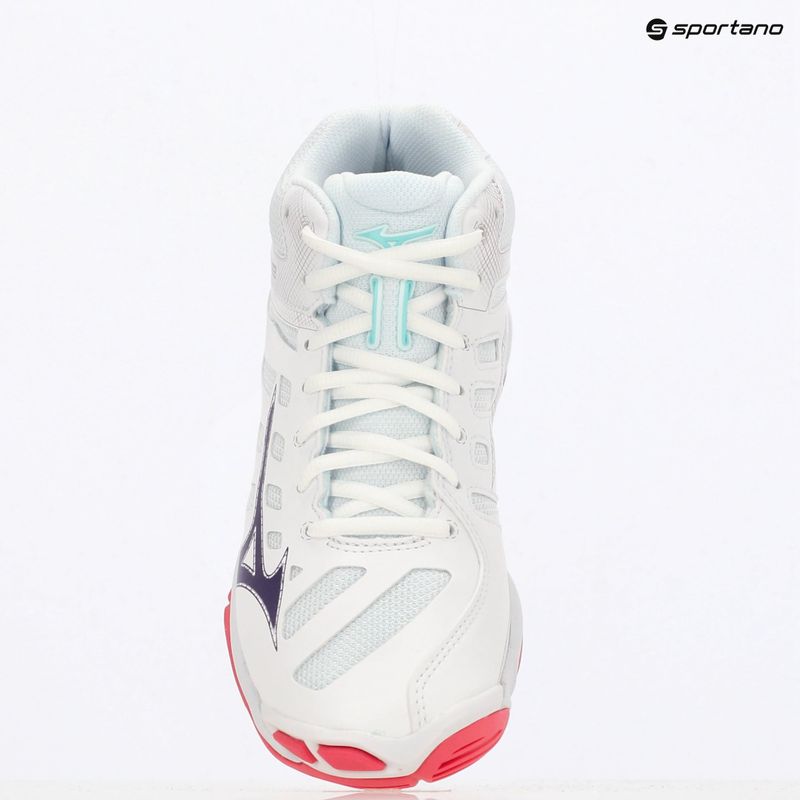 Scarpe da pallavolo donna Mizuno Wave Voltage 2 Mid bianco/viola indaco/rosa camelia 9