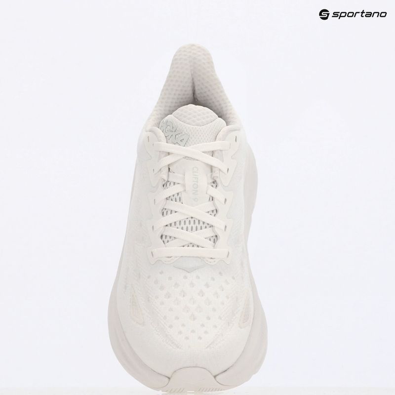 Scarpe da corsa da donna HOKA Clifton 9 Wide bianco/bianco 9