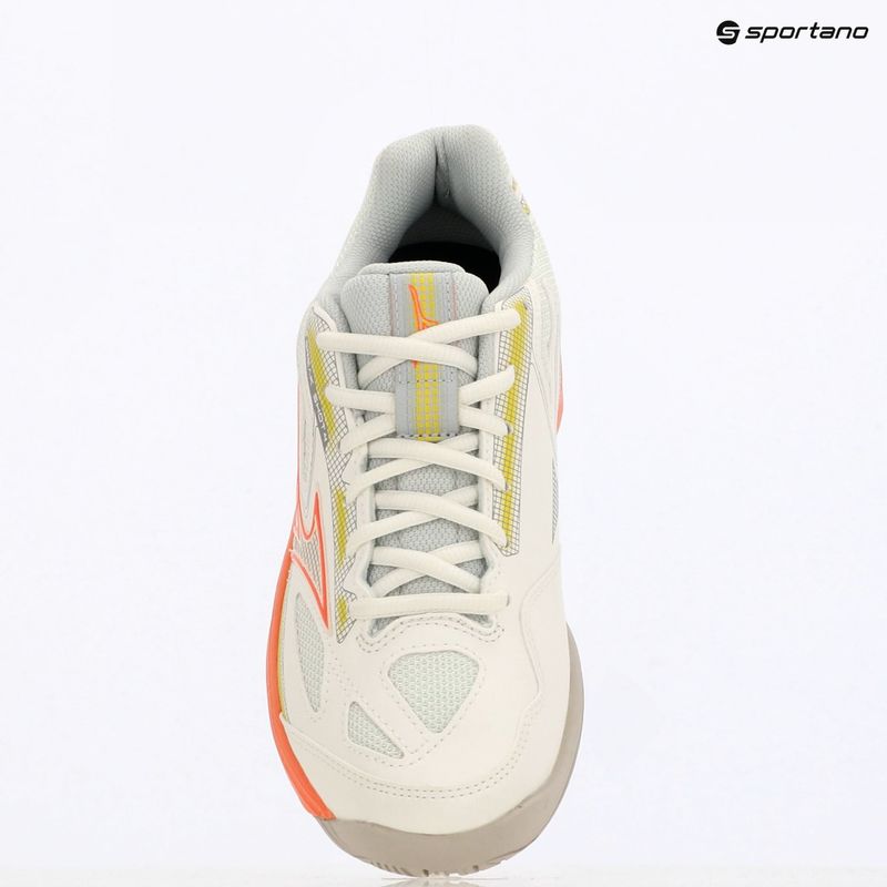 Scarpe da tennis da donna Mizuno Break Shot 4 AC bianco neve/fiamma neon/grigio fantasma 9