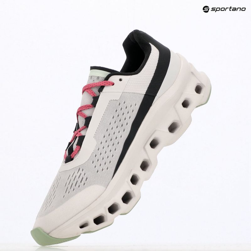 Scarpe da corsa On Cloudmonster nero/gelo da uomo 9