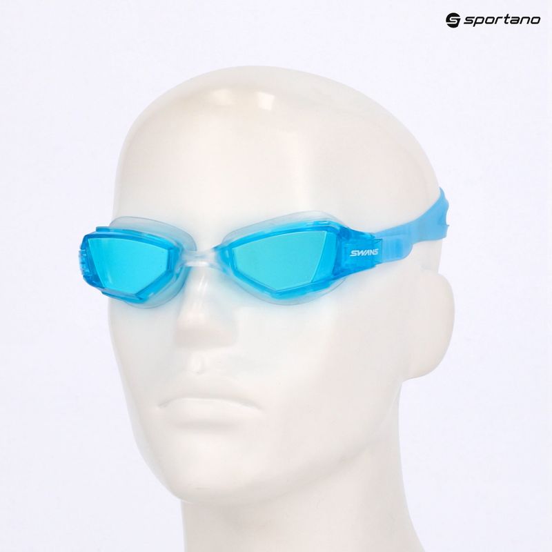 Occhiali da nuoto a specchio SWANS Seven OWS-1MIT blu cielo/verde 7