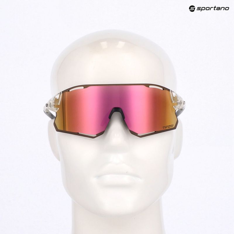 Occhiali da sole Tifosi Rail Race Clarion crystal clear/clarion rose/clear 8