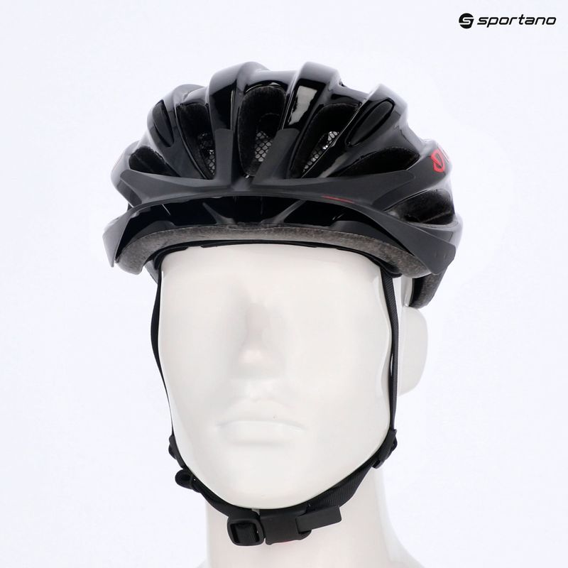 Casco da bicicletta Giro Revel nero rosso brillante 4