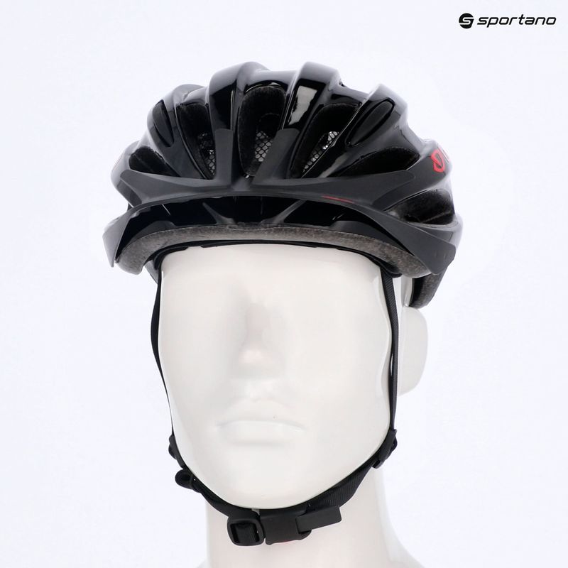 Casco da bicicletta Giro Revel nero rosso brillante 11