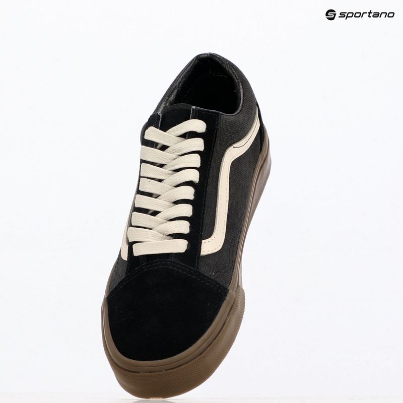 Scarpe Vans Old Skool in tela pesante nera 9