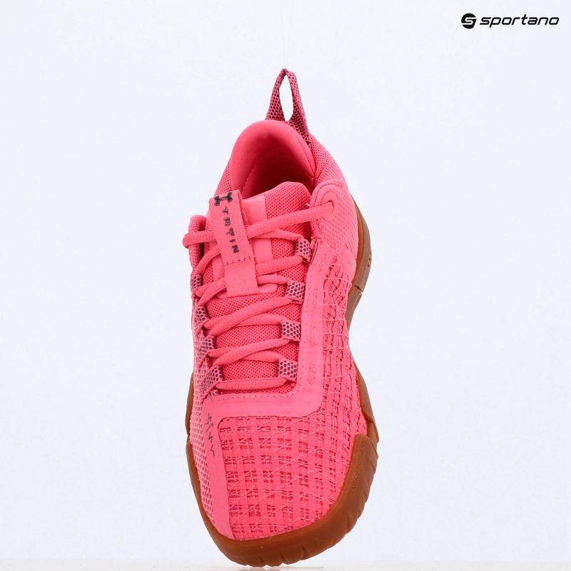 Under Armour TriBase Reign 6 scarpe da allenamento da donna super rosa/super rosa/downpour grigio 9