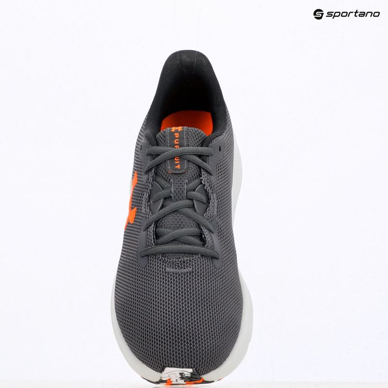 Under Armour Charged Pursuit 4, scarpe da corsa da uomo in castlerock/antracite/arancione brillante 9