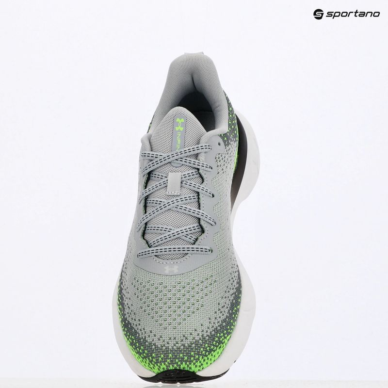 Under Armour Infinite mod scarpe da corsa da uomo grigio/iper verde/nero 3