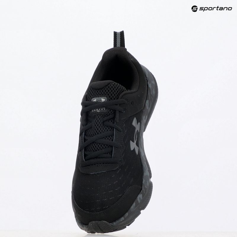Under Armour Charged Assert 10 Camo nero/nero/grigio scarpe da corsa da uomo 6