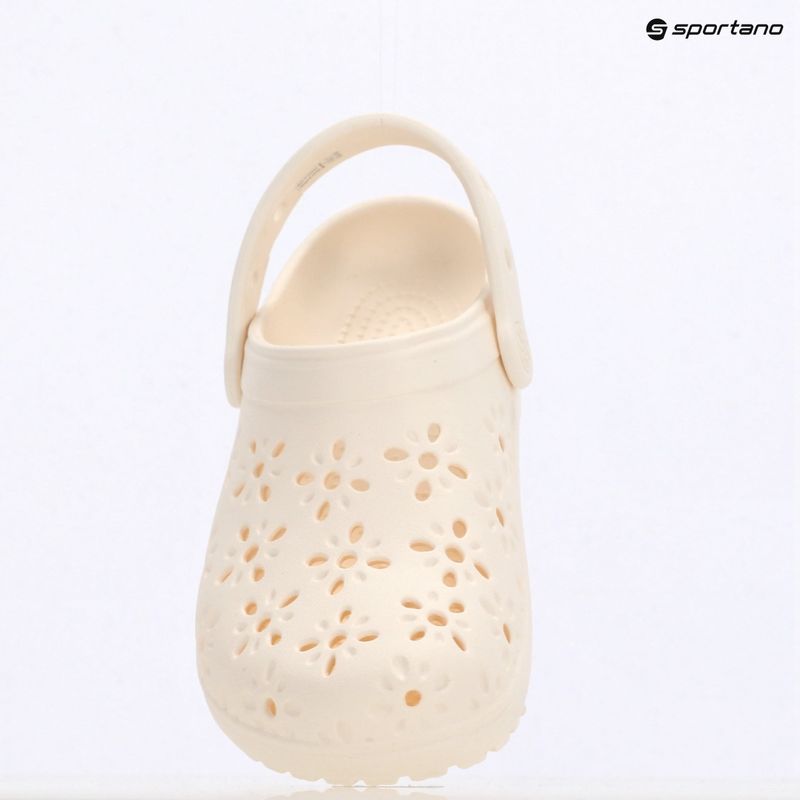 Crocs Classic Floral Cutout Clog Bambini infradito in gesso 10