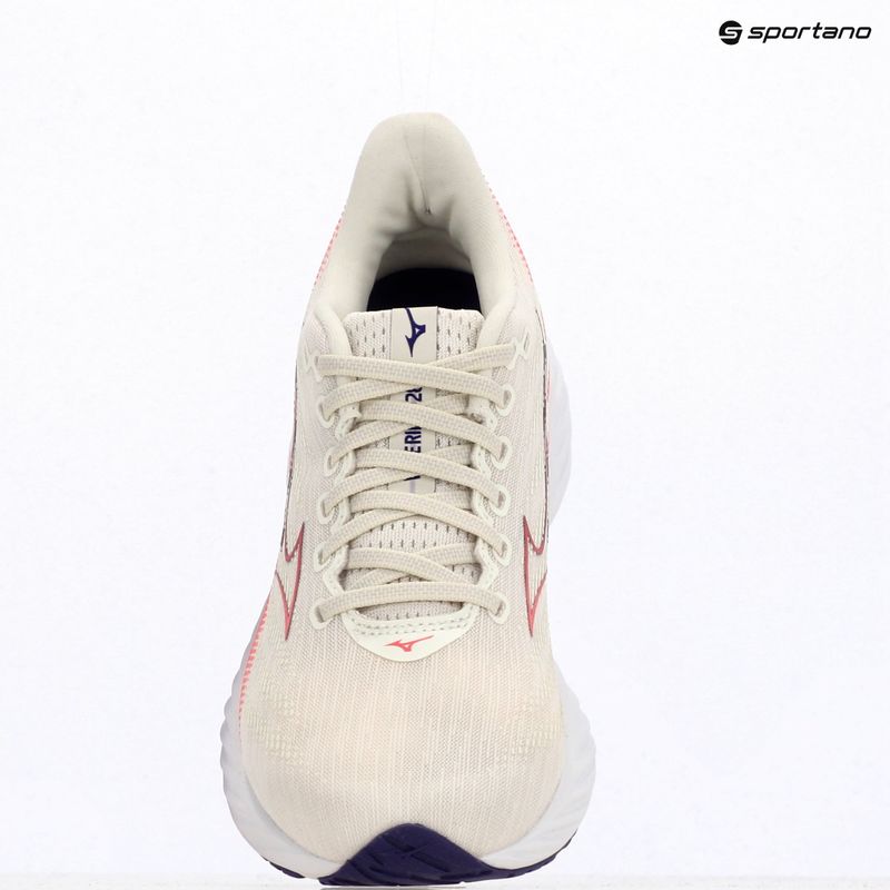 Scarpe da corsa da donna Mizuno Wave Rider 28 bianco neve/rosa camelia/vintage indigo 9