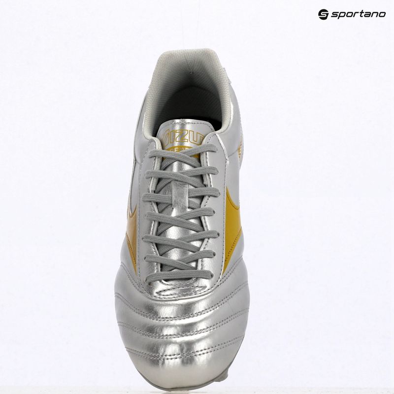 Scarpe da calcio Mizuno Morelia II Club Md galaxy argento/oro/oro da uomo 9
