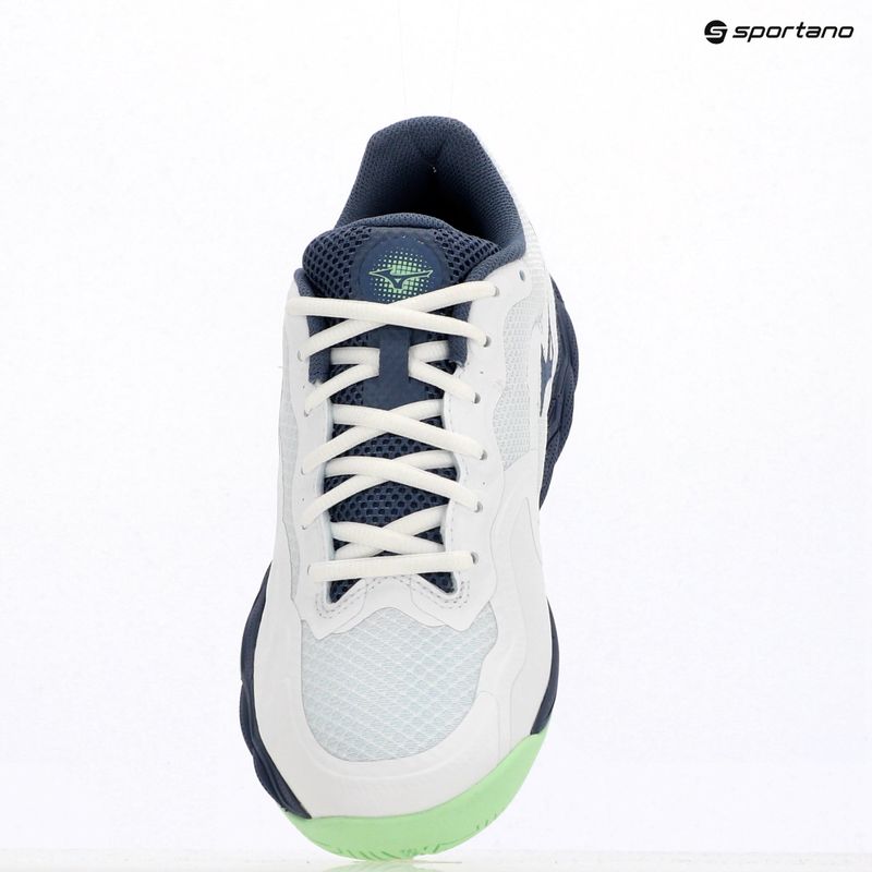 Scarpe da tennis da uomo Mizuno Wave Enforce Court AC bianco/indaco vintage/ neo mint 9