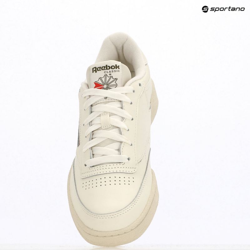 Reebok Club C 85 scarpe chalk/chalk/hungrn 9