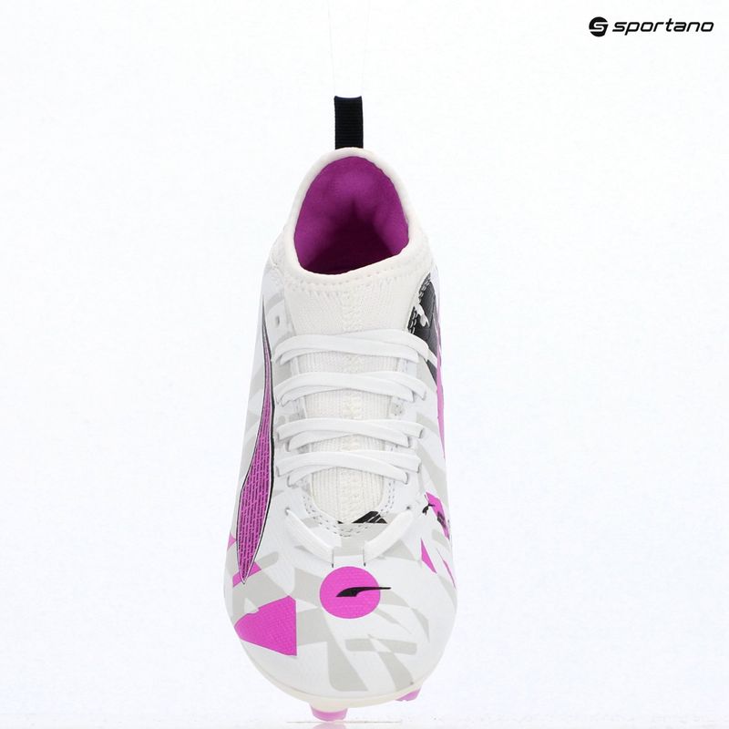 PUMA Ultra 5 Match Forever FG/AG Jr scarpe da calcio puma bianco/magenta puro/grigio piuma/puma nero 9