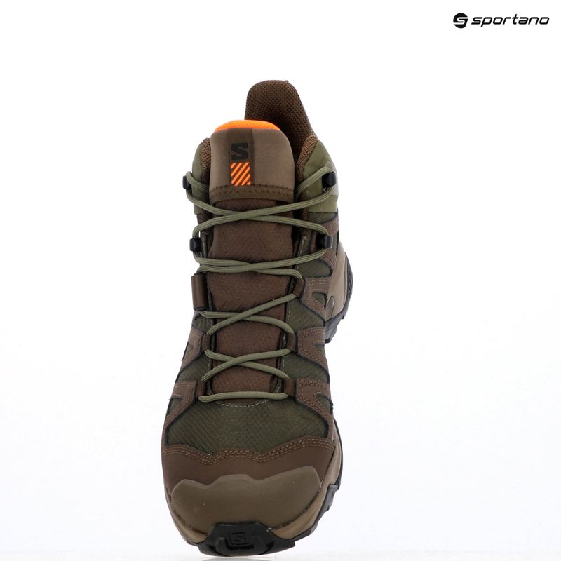 Scarponi da trekking da uomo Salomon X Ultra Tracker GTX verde/marrone scuro/pelle di squalo 18