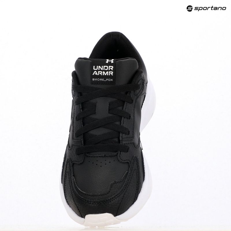 Under Armour Edge Leather scarpe da allenamento da uomo nero/nero/bianco 9