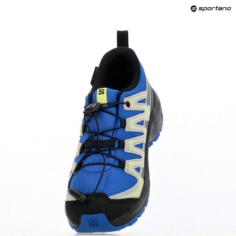 Salomon XA PRO V8 WP, scarpe da trekking per bambini blu nautico/nero/verde brillante 16
