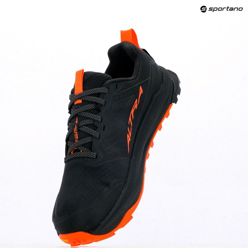 Scarpe da corsa Altra Lone Peak 9+ da uomo, nero/arancio 12