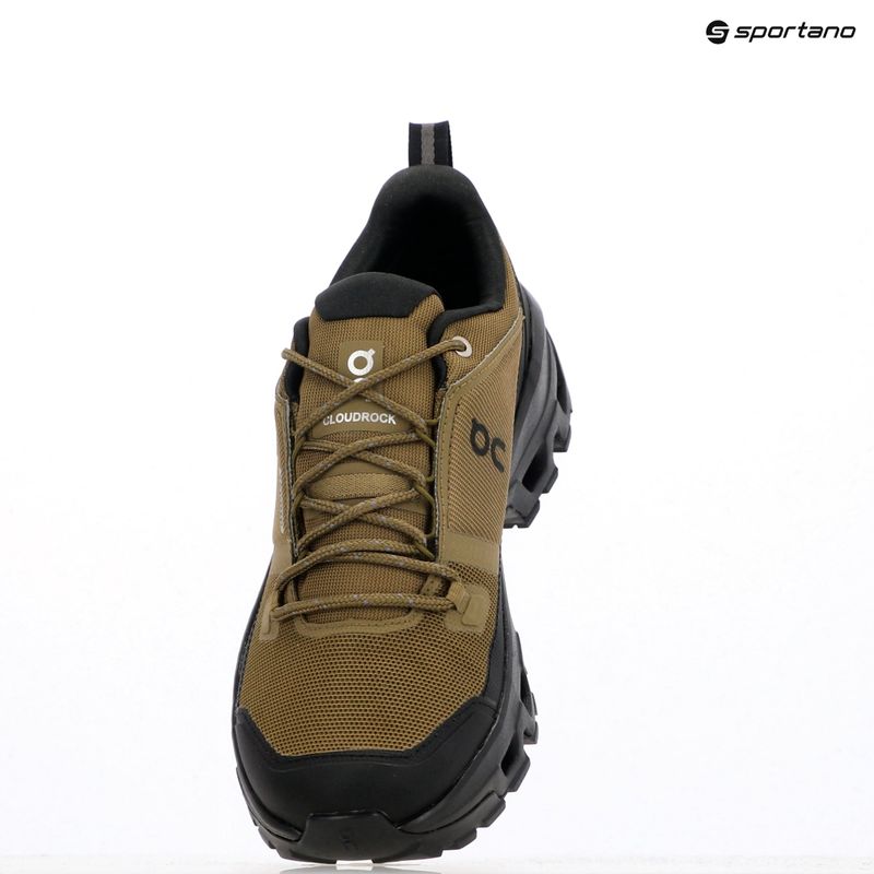 Uomo On Cloudrock Low Waterproof scarpe hunter/nero 9
