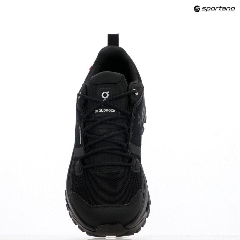 Scarpe da uomo On Cloudrock Low Waterproof nero/nero 9