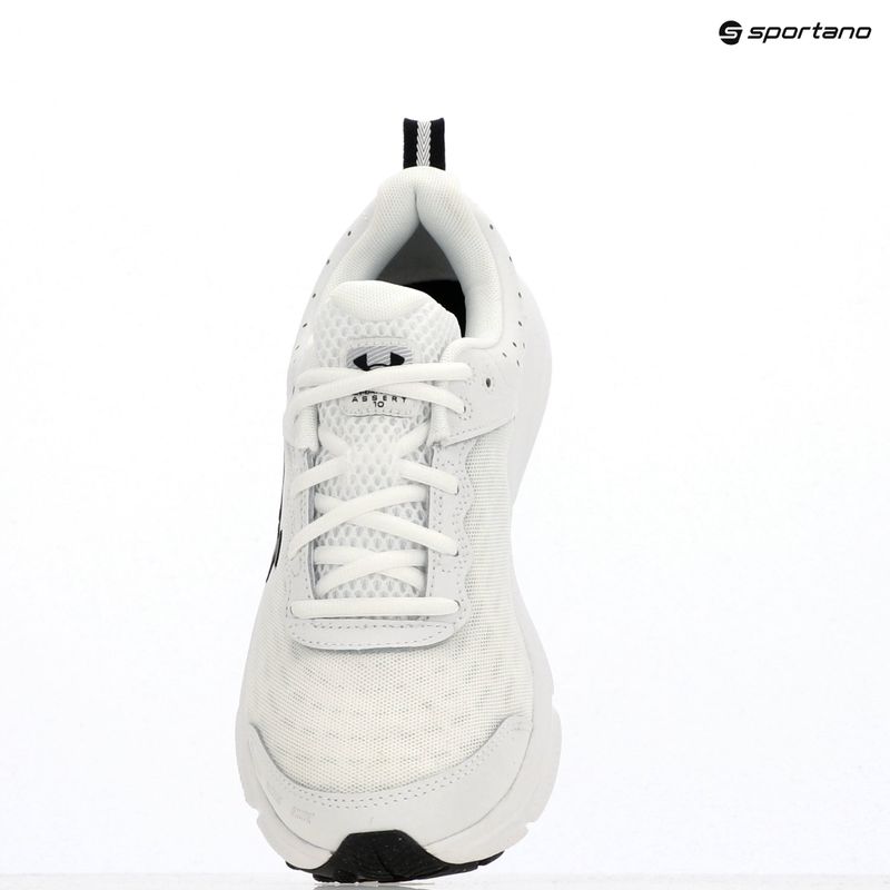Under Armour Charged Assert 10 scarpe da corsa da uomo bianco/nero/nero 6