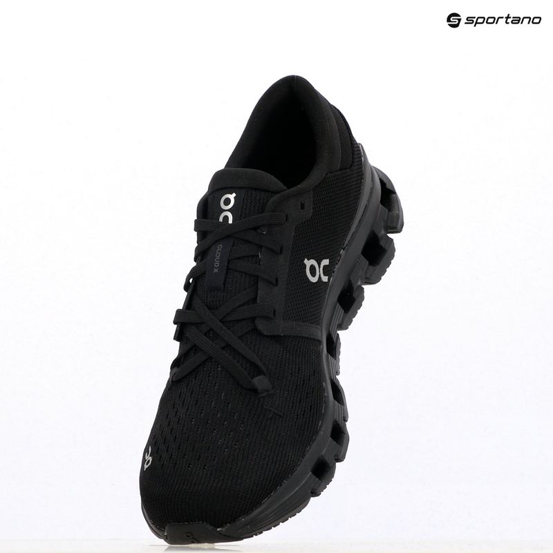 Uomo On Running Cloud X 4 nero/eclipse scarpe da corsa 9