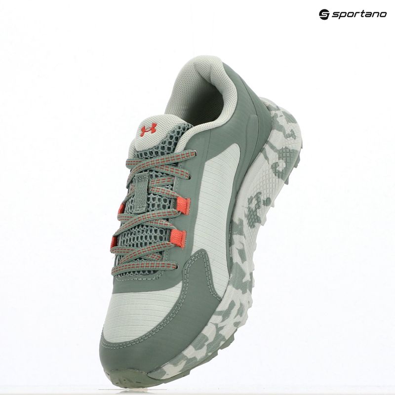 Under Armour Charged Bandit Trail 3, scarpe da corsa da donna, verde idro/verde silice/arancione arancione. 11