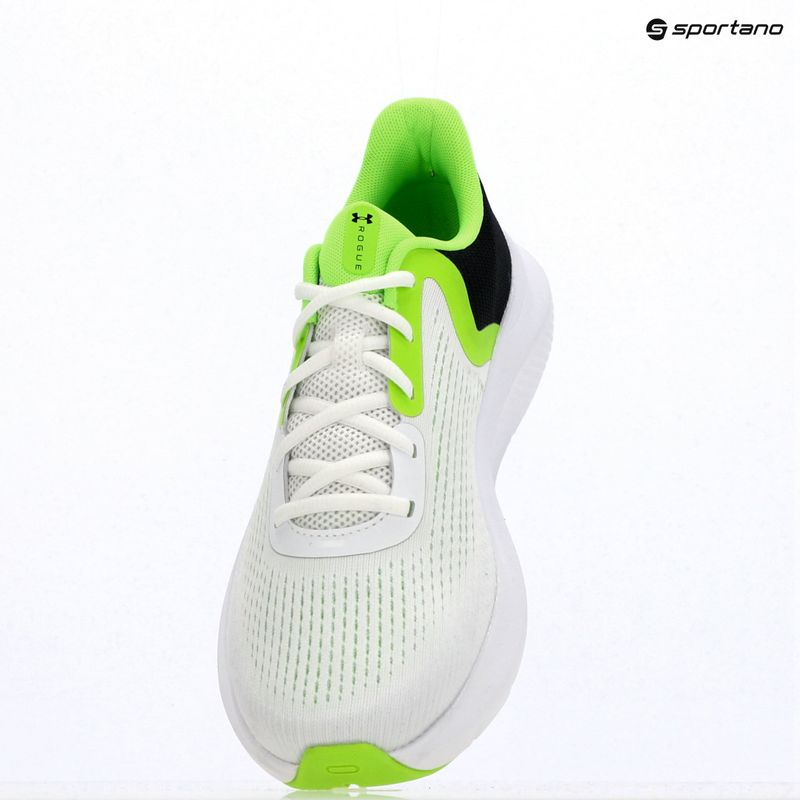 Under Armour Charged Rogue 5, scarpe da corsa da uomo, bianco/nero/verde scuro 11