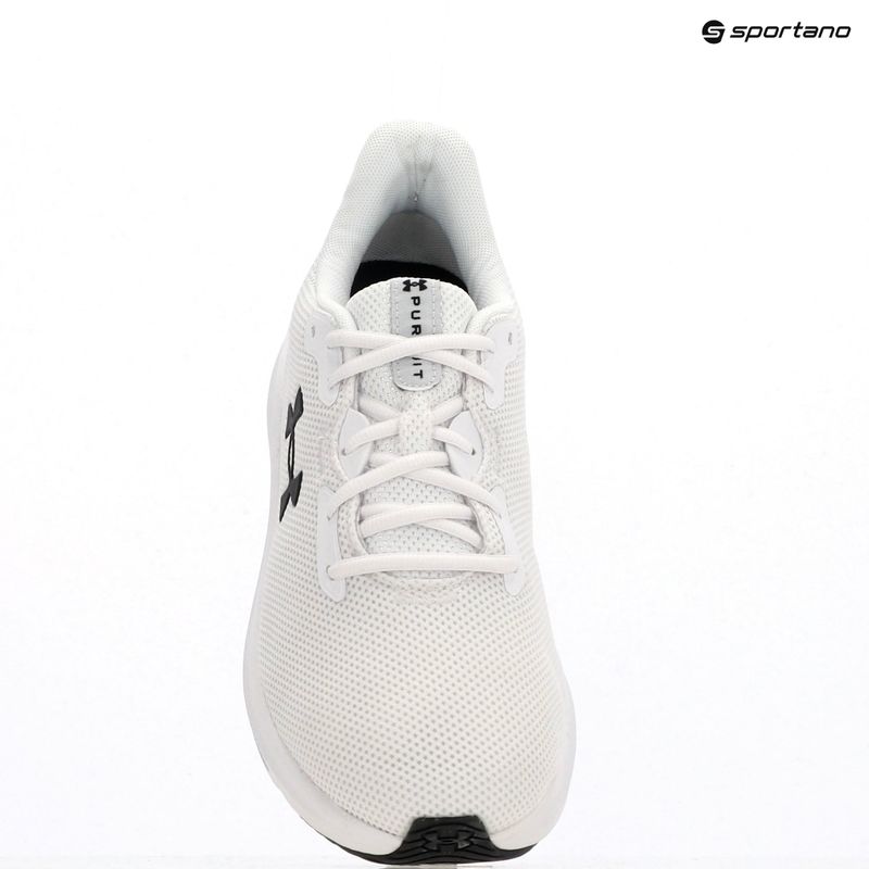 Under Armour Charged Pursuit 4 bianco/bianco/nero scarpe da corsa da uomo 11