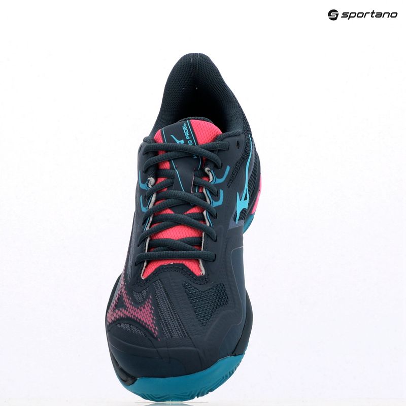 Scarpe da padel donna Mizuno Wave Exceed Light 2 Padel mezzanotte marina/fucsia viola/blu smalto 12