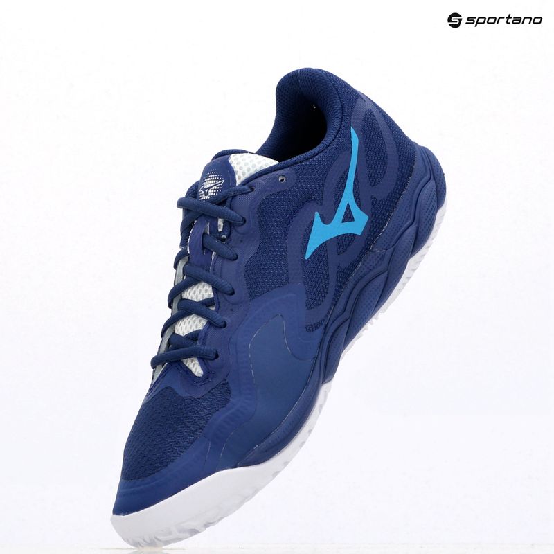 Scarpe da tennis da uomo Mizuno Wave Enforce Court CC blu bellwether/bianco/blu fjord 12