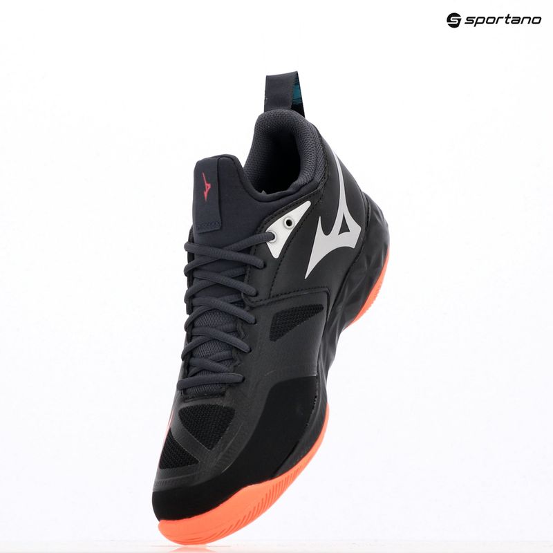 Scarpe da pallavolo Mizuno Wave Dimension nero/fiamma di neon/blu pavone 9