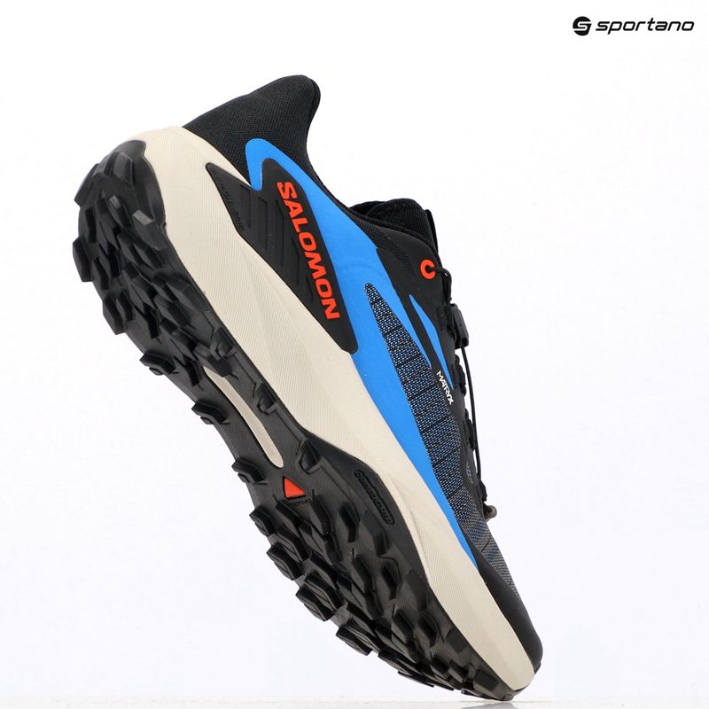 Salomon Genesis scarpe da corsa uomo nero/blu francese/ciliegia pomodoro 13