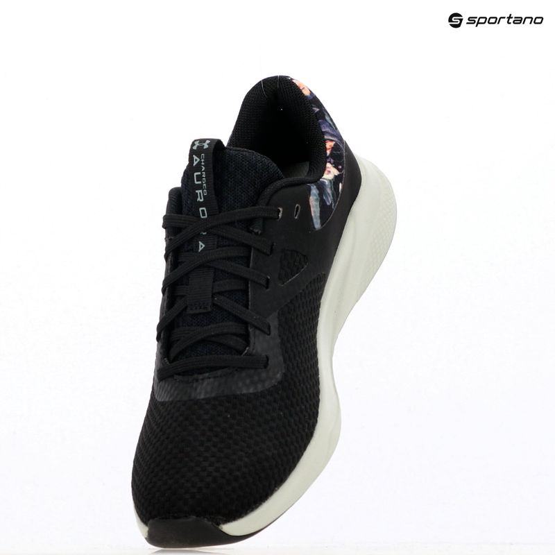 Under Armour Charged Aurora 2+ scarpe da allenamento da donna nero/verde idro/argento caldo metallico 15