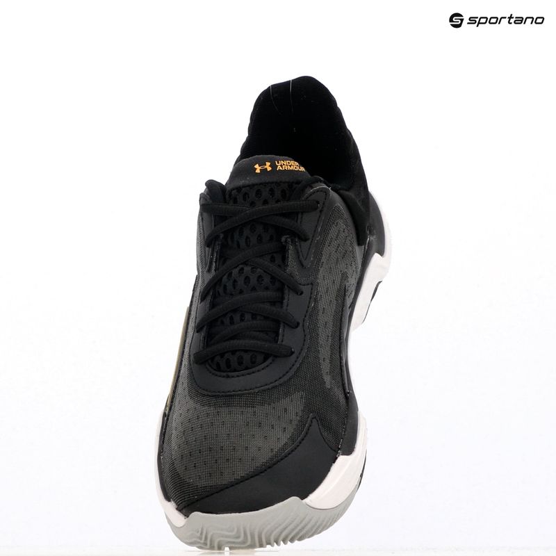 Under Armour Spawn 7 scarpe da basket nero/oro metallico/nero 15