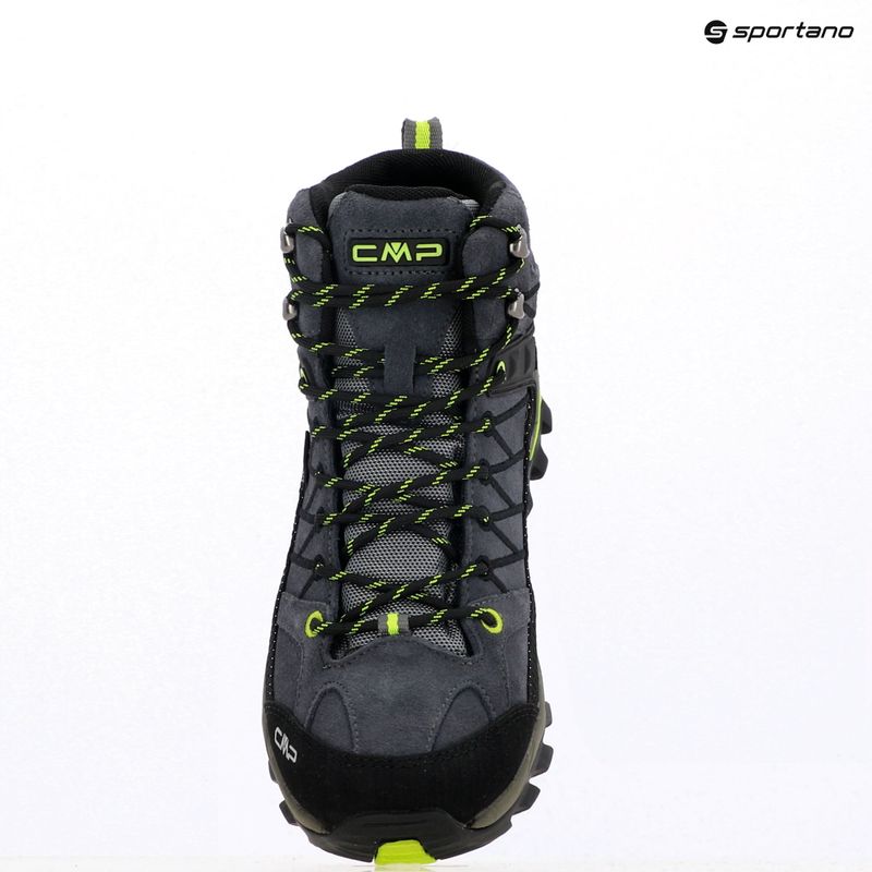 Stivali da trekking da uomo CMP Rigel Mid grigio/giallo fluo 13