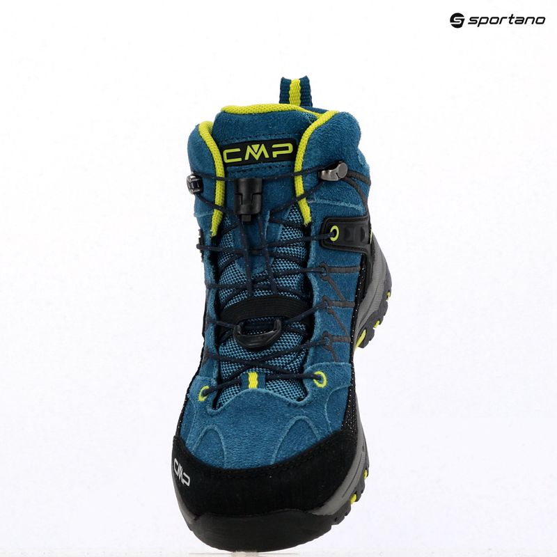 Stivali da trekking CMP Rigel Mid Wp deep lake/acido per bambini 15
