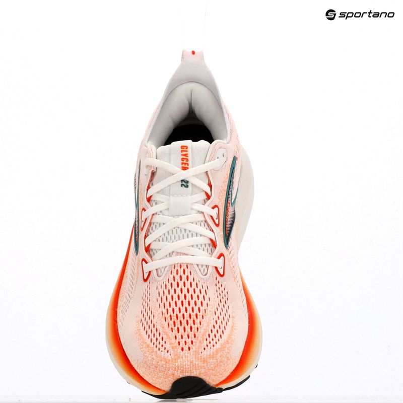 Brooks Glycerin 22 scarpe da corsa uomo bianco/arancio/verde blu ardesia 15